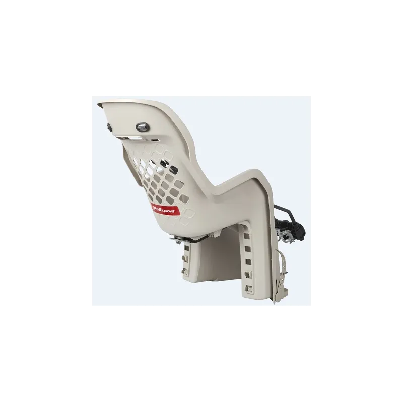Joy FF - Child Bicycle Seat for Rear Child Seat Cream and Dark Grey POLISPORT