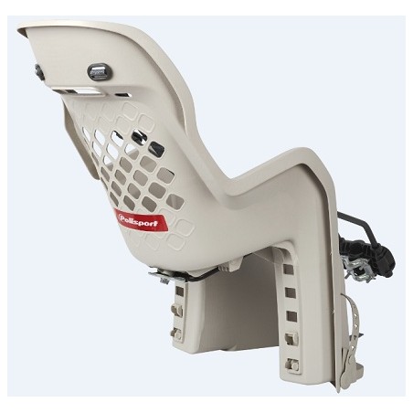 Joy FF - Child Bicycle Seat for Rear Child Seat Cream and Dark Grey POLISPORT