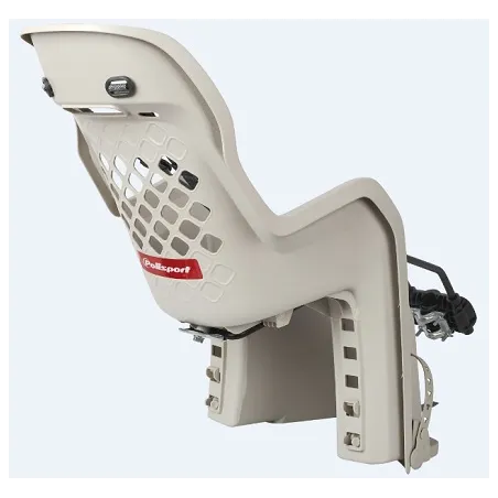 Joy FF - Child Bicycle Seat for Rear Child Seat Cream and Dark Grey POLISPORT