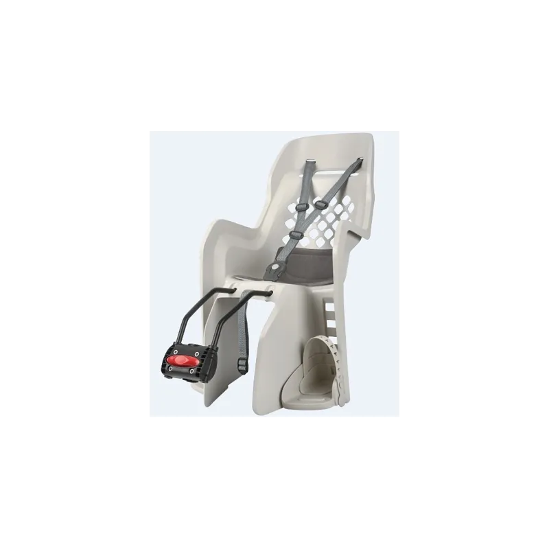 Joy FF - Child Bicycle Seat for Rear Child Seat Cream and Dark Grey POLISPORT