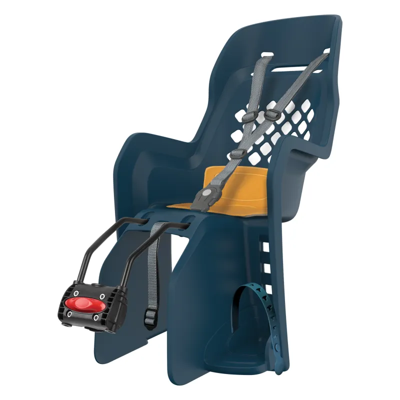 Joy FF - Child Bicycle Seat for Rear Child Seat Denim and Yellow POLISPORT