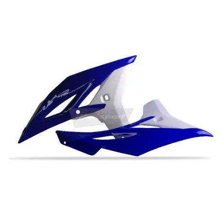 TAPAS RADIADOR POLISPORT  YZ250F(10-13) WR450F(12-15) Azul/Blanco