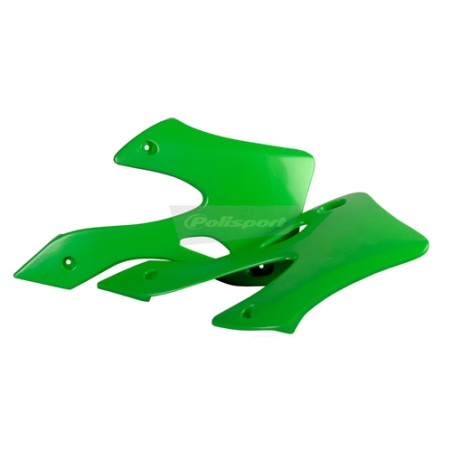 TAPAS RADIADOR POLISPORT  KX125/250 (99-02) Verde