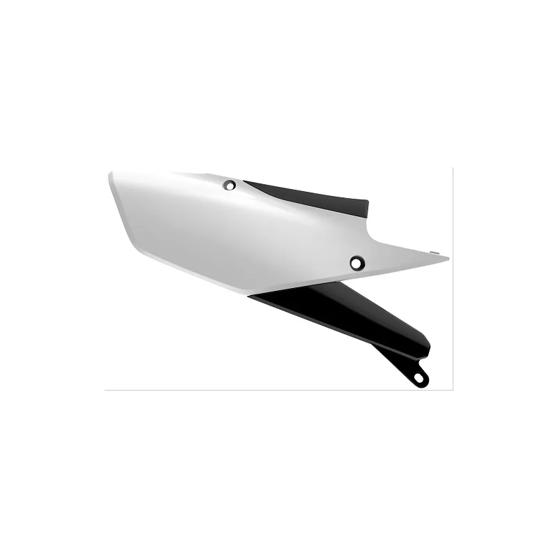 Yamaha YZ250FX, WR250F - Side Panels White/Black - 2020-22 Models POLISPORT