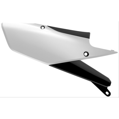 Yamaha YZ250FX, WR250F - Side Panels White/Black - 2020-22 Models POLISPORT
