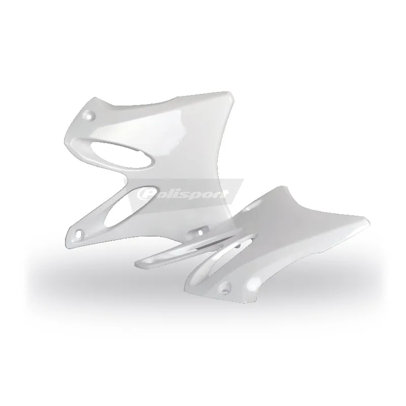 Yamaha YZ125/250 - Radiator Scoops White - 2002-14 Models POLISPORT