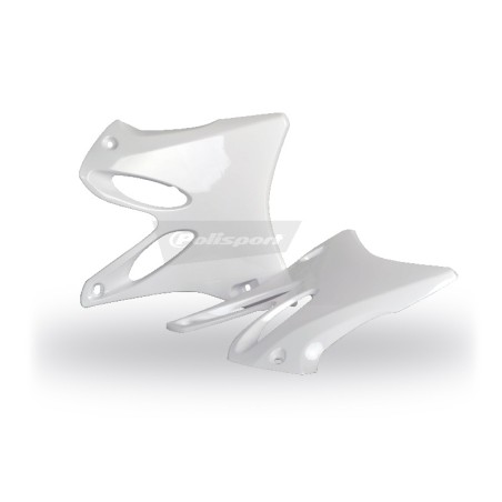 Yamaha YZ125/250 - Radiator Scoops White - 2002-14 Models POLISPORT