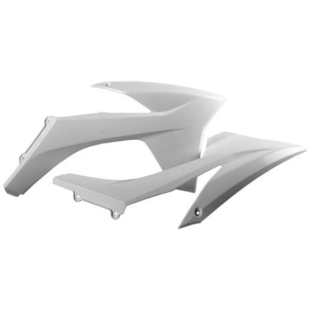 KTM EXC,EXC-F,XC-W,XCF-W - Radiator Scoops White - 2012-13 Models POLISPORT