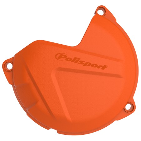 KTM 125,150,200 EXC/XC-W - Protetor de Tampa de Embraiagem Laranja - Modelos 2009-16 POLISPORT