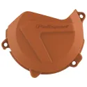 KTM 450,500 EXC-F/XCF-W - Clutch Cover Protection Orange - 2017-22 Models POLISPORT
