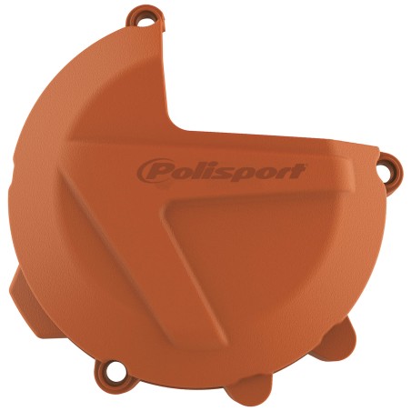 KTM 250,300 XC/SX EXC/XC-W - Protetor de Tampa de Embraiagem Laranja - Modelos 2017-22 POLISPORT