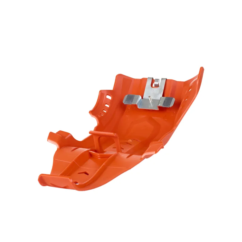 KTM 450 SX-F - Fortress Skid Plate with Linkage Guard Orange - 2019-22 Models POLISPORT