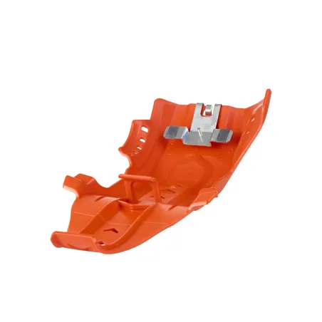 KTM 450 SX-F - Fortress Skid Plate with Linkage Guard Orange - 2019-22 Models POLISPORT