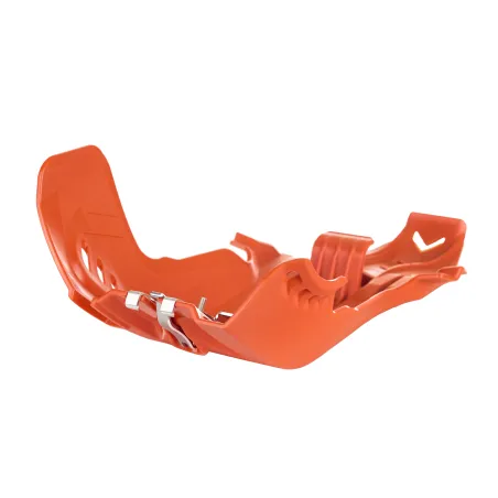 KTM 250 SX - Fortress Skid Plate with Linkage Guard Orange - 2017-18 Models POLISPORT