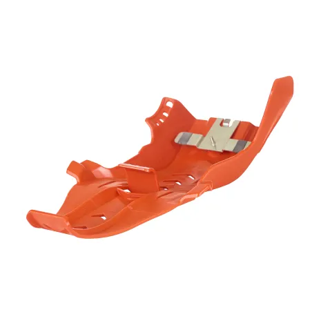 KTM 250 SX - Fortress Skid Plate with Linkage Guard Orange - 2017-18 Models POLISPORT