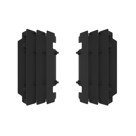Kawasaki KX250 - Radiator Louvers Black - 2005-07 Models POLISPORT