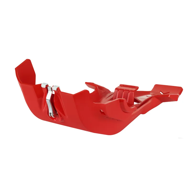 Honda CRF450R/CRF450RX - Fortress Skid Plate with Linkage Guard Red - 2021-23 Models POLISPORT