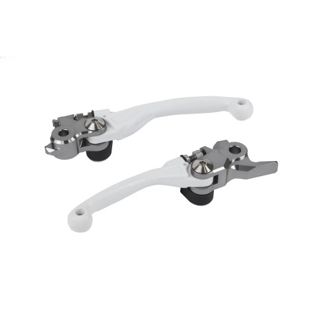 MANETAS PIVOTANTES POLISPORT  IRROMPIBLES KTM SX125/150 EXC125/200 (14-15) HUSQVARNA TC/FC (19-23) Blanco