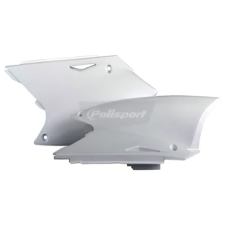 TAPAS LATERALES POLISPORT  KX250F(04-05) RMZ250(04-06) Blanco