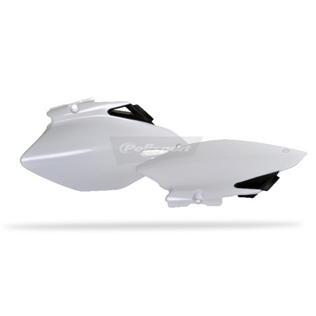 TAPAS LATERALES POLISPORT  YZ250F/450F (06-09) Negro/Blanco