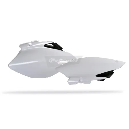 TAPAS LATERALES POLISPORT  YZ250F/450F (06-09) Negro/Blanco
