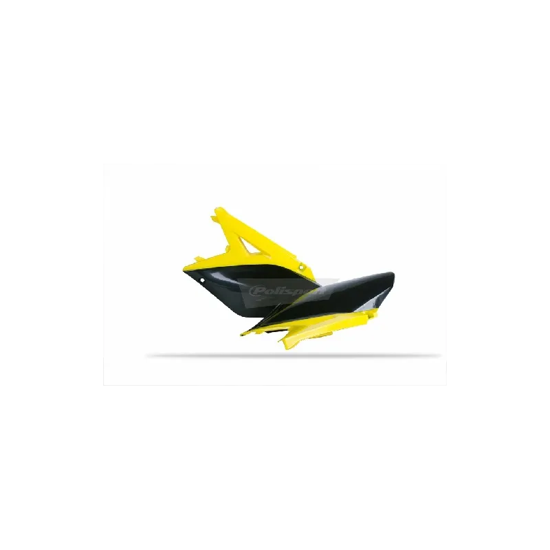 Suzuki RMZ250 - Side Panels Black,Yellow - 2010-2018 Models POLISPORT