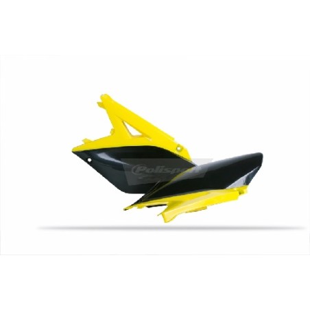 Suzuki RMZ250 - Side Panels Black,Yellow - 2010-2018 Models POLISPORT