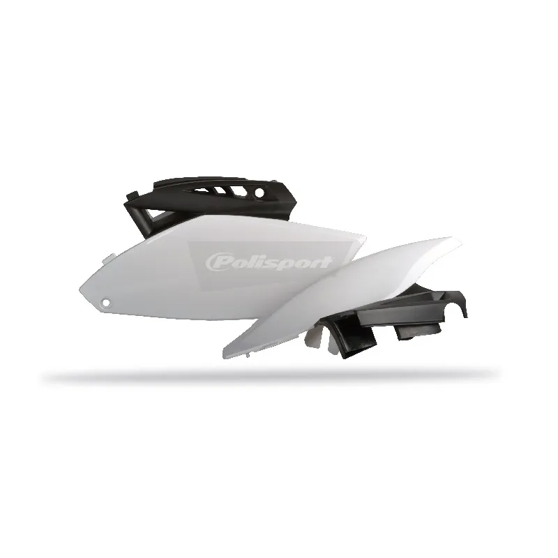 Yamaha YZ250F - Side Panels White/Black - 2010-13 Models POLISPORT