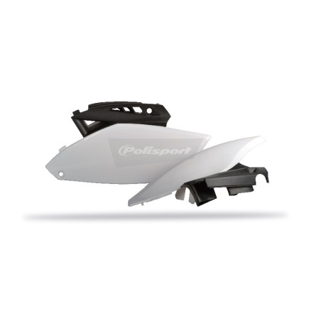 Yamaha YZ250F - Side Panels White/Black - 2010-13 Models POLISPORT