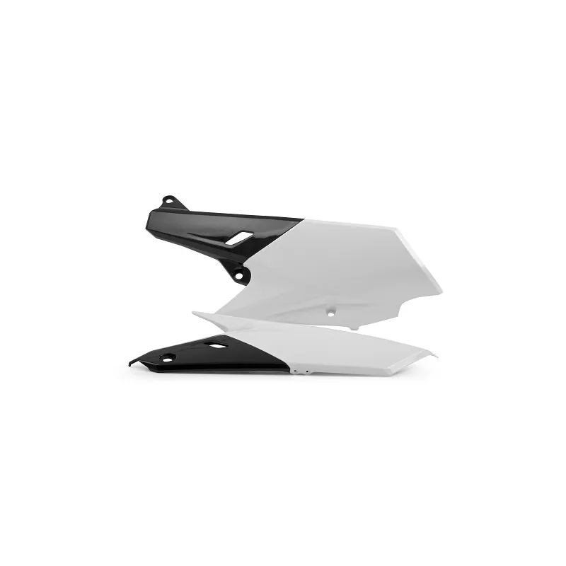 Yamaha WR250F - Side Panels White/Black - 2014-19 Models POLISPORT