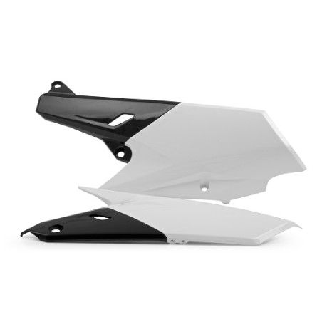 Yamaha WR250F - Side Panels White/Black - 2014-19 Models POLISPORT