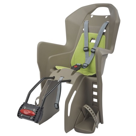 Koolah FF - Child Bicycle Seat for Frames Brown and Green POLISPORT