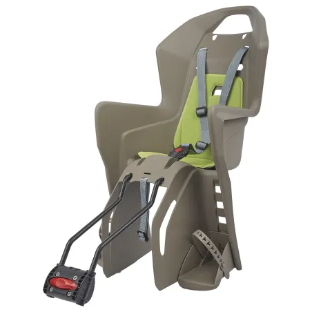 Koolah - Child Bicycle Seat for Small Frames and 29Ers Brown and Green POLISPORT