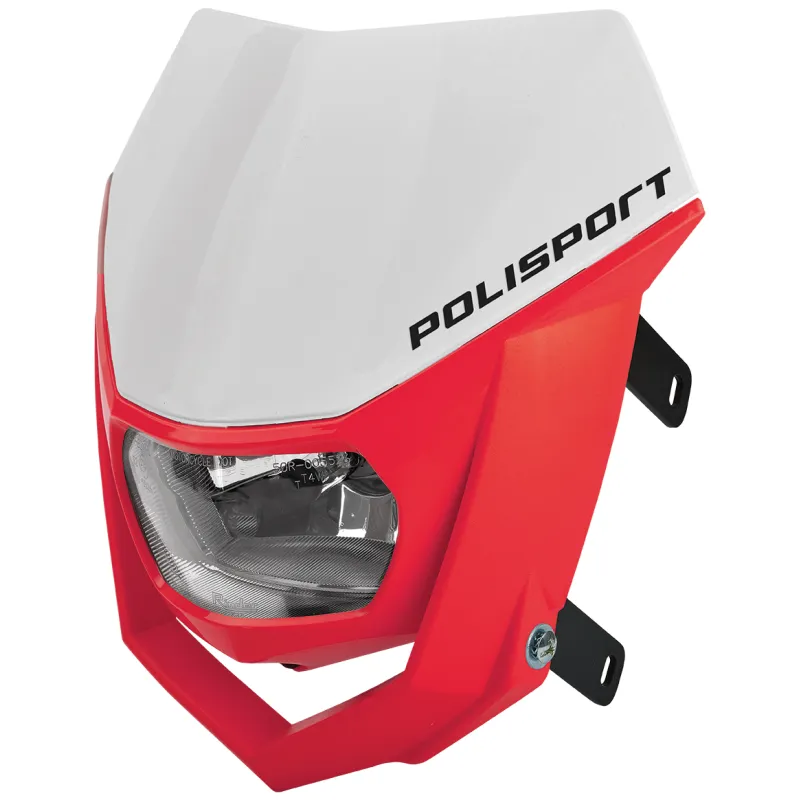PORTAFAROS HALO POLISPORT  Blanco/Rojo CR04