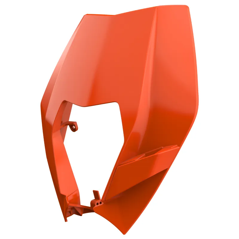 KTM EXC,EXC-F,XC-W,XCF-W - Headlight Mask Orange - 2008-13 Models POLISPORT