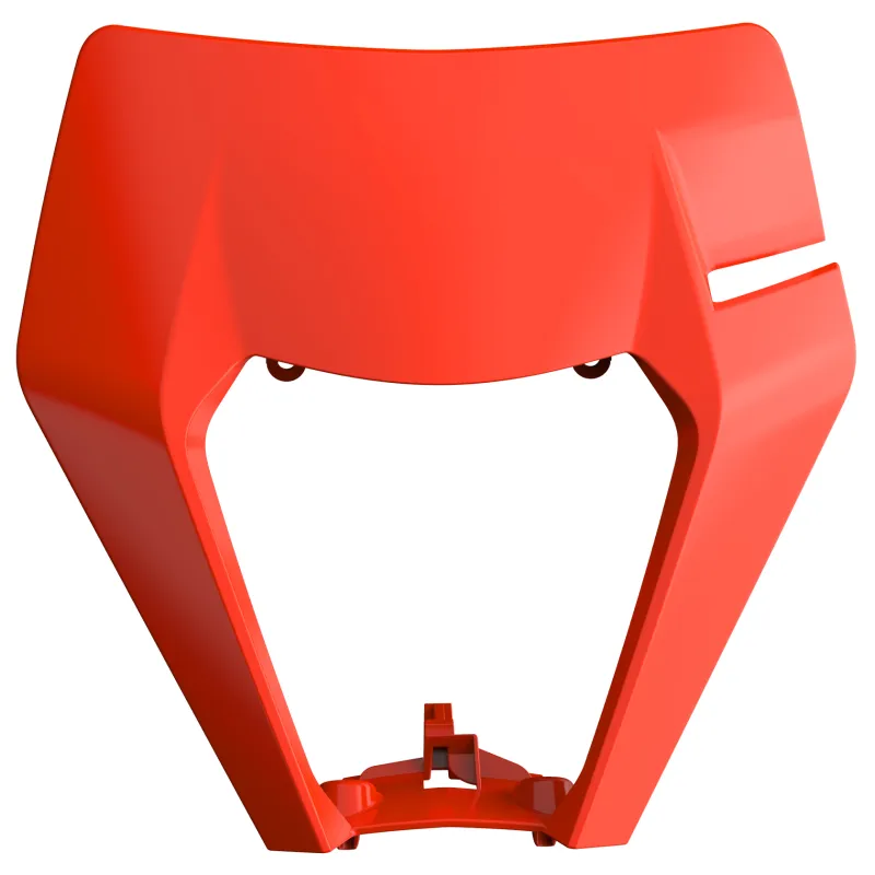 KTM EXC,EXC-F,XC-W,XCF-W - Headlight Mask Orange - 2017-19 Models POLISPORT