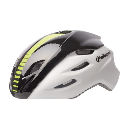 CASCO POLISPORT AERO R Blanco Mate/Negro/Amarillo Flúor