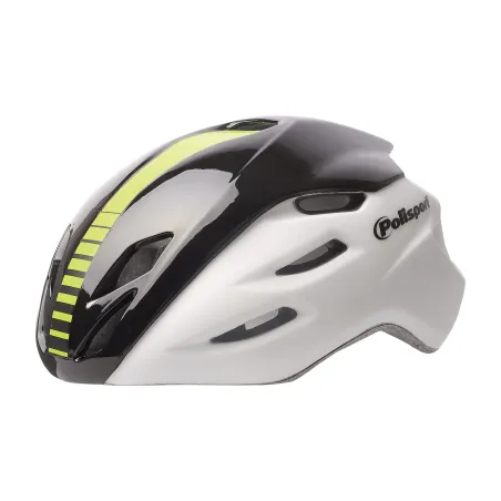CASCO POLISPORT AERO R Blanco Mate/Negro/Amarillo Flúor