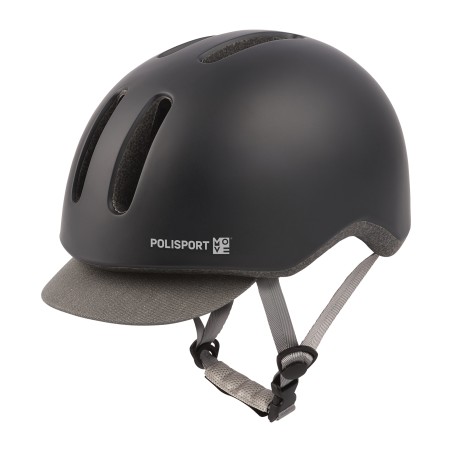 CASCO POLISPORT COMMUTER Negro Mate/Gris