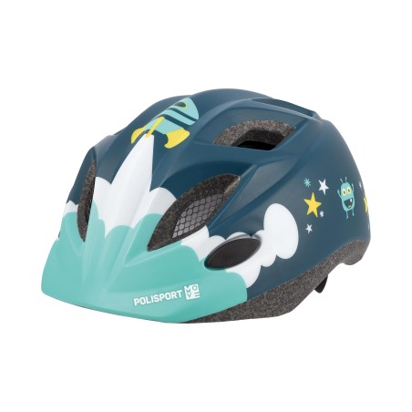 Capacete Polisport Kids Premium Spaceship + Garrafa 300 ml