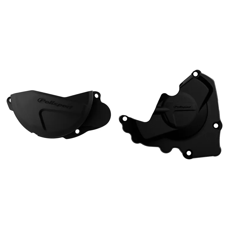 KIT PROTECTOR POLISPORT  TAPA EMBRAGUE + ENCENDIDO HONDA CRF250R (13-17) Negro