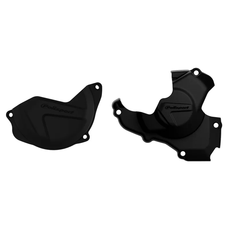 KIT PROTECTOR POLISPORT  TAPA EMBRAGUE + ENCENDIDO HONDA CRF450R (16-17) Negro