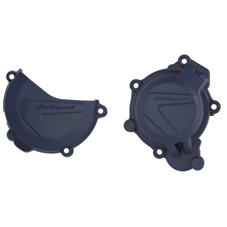 KIT PROTECTOR POLISPORT  TAPA EMBRAGUE + ENCENDIDO HUSQVARNA TC125 (16-18) Azul