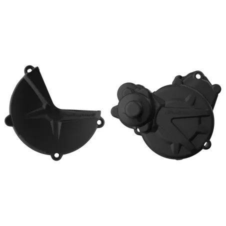 KIT PROTECTOR POLISPORT  TAPA EMBRAGUE + ENCENDIDO GAS GAS EC/XC250/300 (17-20) Negro