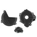 KIT PROTECTOR POLISPORT  TAPA EMBRAGUE + ENCENDIDO + BOMBA AGUA SHERCO SE250/300 (14-23) Negro