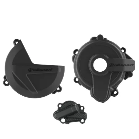 KIT PROTECTOR POLISPORT  TAPA EMBRAGUE + ENCENDIDO + BOMBA AGUA SHERCO SE250/300 (14-23) Negro