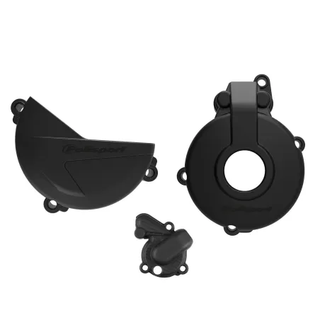 KIT PROTECTOR POLISPORT  TAPA EMBRAGUE + ENCENDIDO + BOMBA AGUA SHERCO SEF250/300 (14-23) Negro