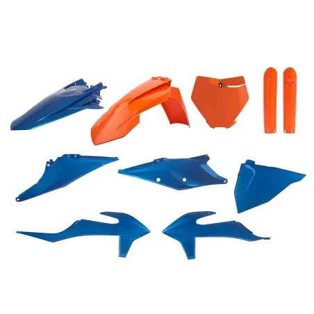 KTM SX,SX-F/XC,XC-F - MX Plastic Kit Blue Metal Flow - 2019-22 Models POLISPORT