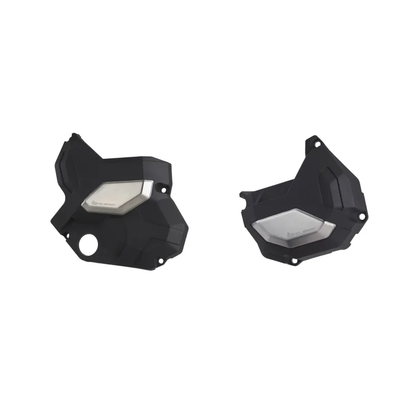 KIT PROTECTOR POLISPORT  TAPA EMBRAGUE + ENCENDIDO Z650/ninj650 (17-21) Negro