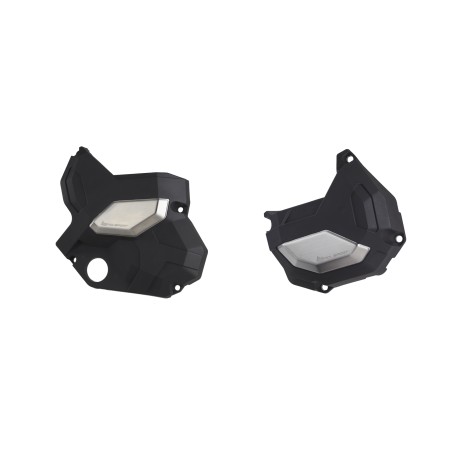 KIT PROTECTOR POLISPORT  TAPA EMBRAGUE + ENCENDIDO Z650/ninj650 (17-21) Negro